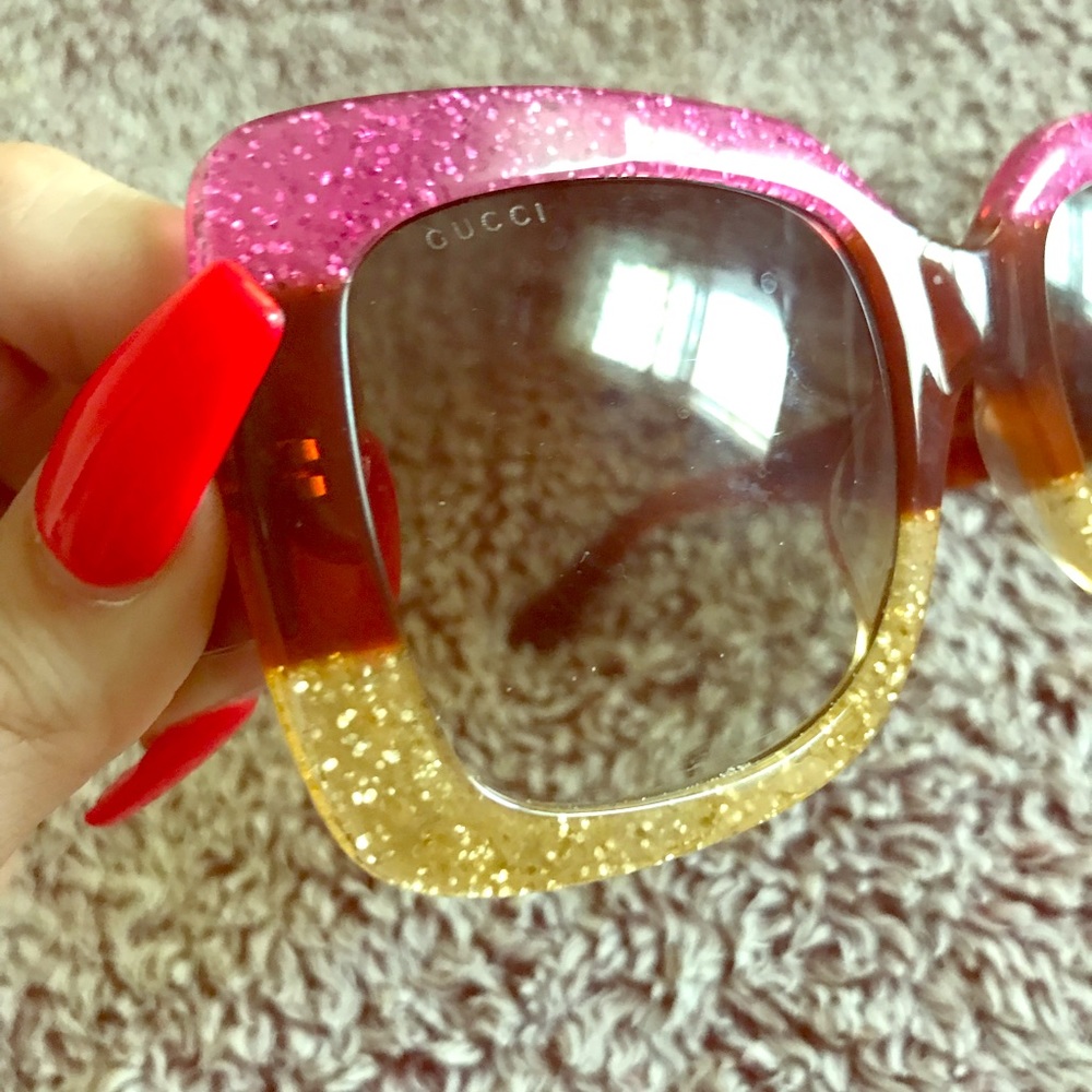Gucci glitter pink sunglasses